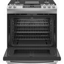 GE 30-inch Slide-in Gas Range with Convection Technology JCGS760SPSS IMAGE 2