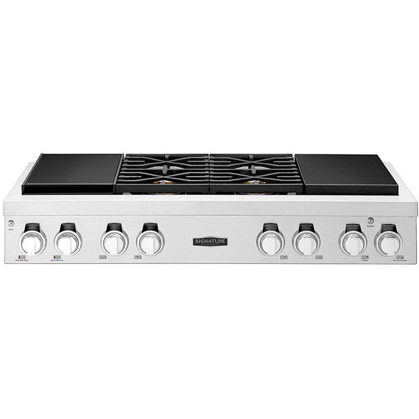 Signature Kitchen Suite 48-inch Dual Fuel Built-in Rangetop with Induction Technology SKSRT480SIS IMAGE 1