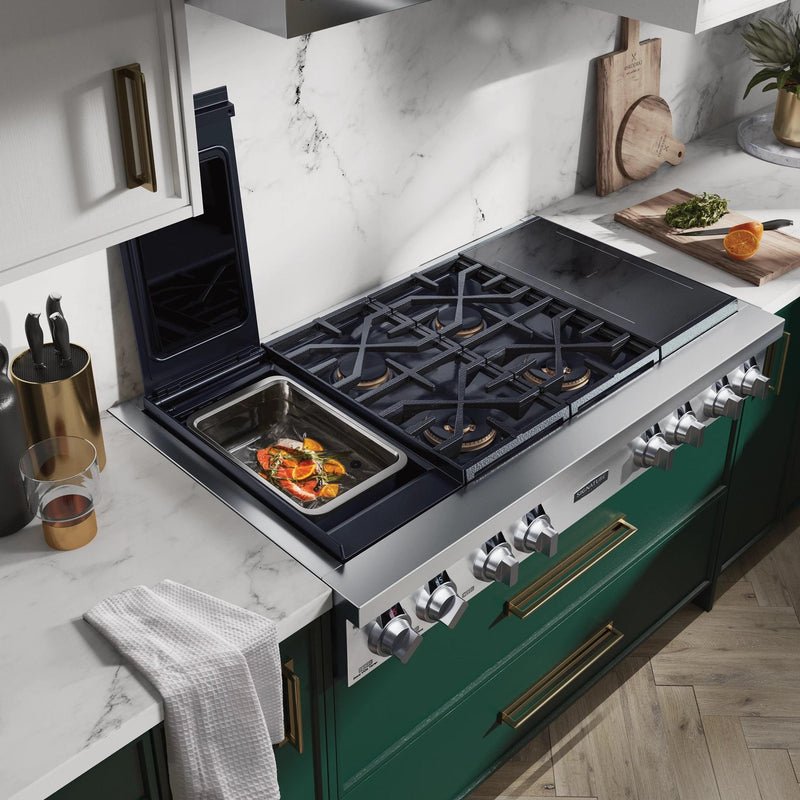Signature Kitchen Suite 48-inch Dual Fuel Built-in Rangetop with Induction Technology SKSRT480SIS IMAGE 4