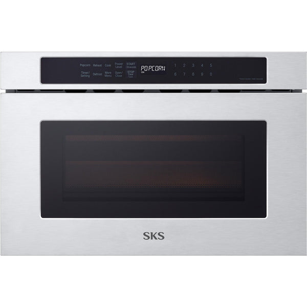 Signature Kitchen Suite 24-inch, 1.2 cu.ft. Built-in Microwave Drawer with Sensor Cooking SKSMD2401S IMAGE 1