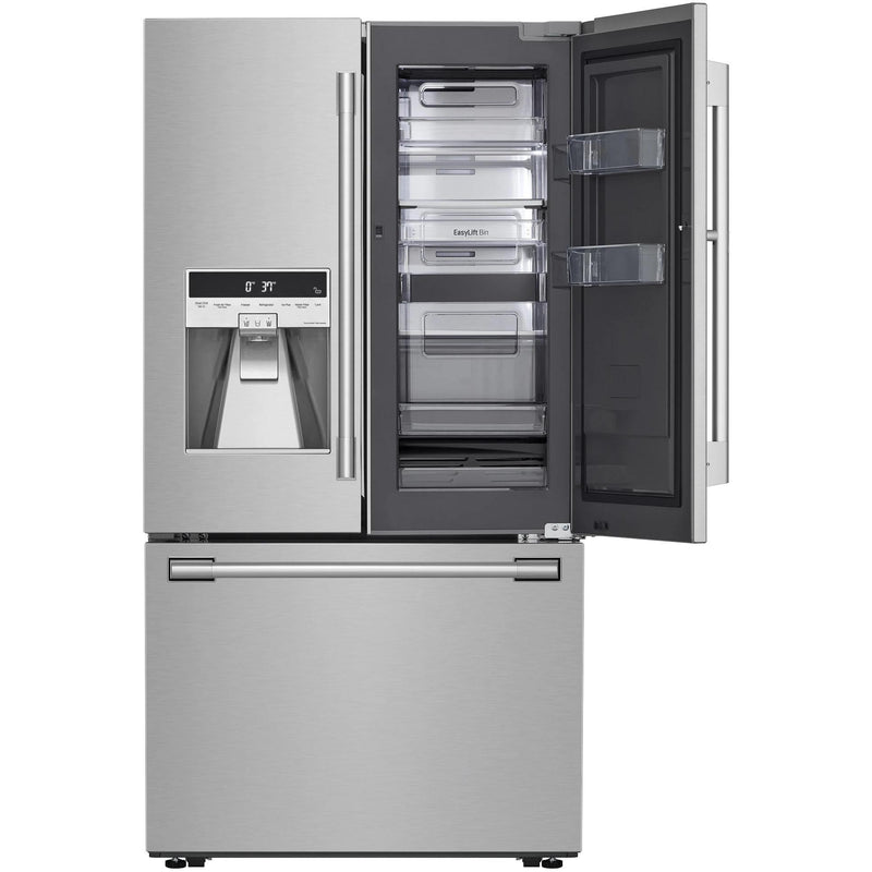 Signature Kitchen Suite 36-inch, 23.5 cu.ft. Counter-Depth French 3-Door Refrigerator with Craft Ice™ SKSFD3613S IMAGE 2