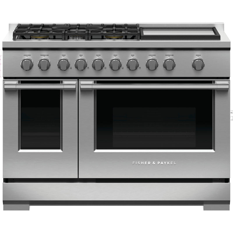 Fisher & Paykel 48-inch Freestanding Gas Range with Griddle RGV3-485GD-N IMAGE 1