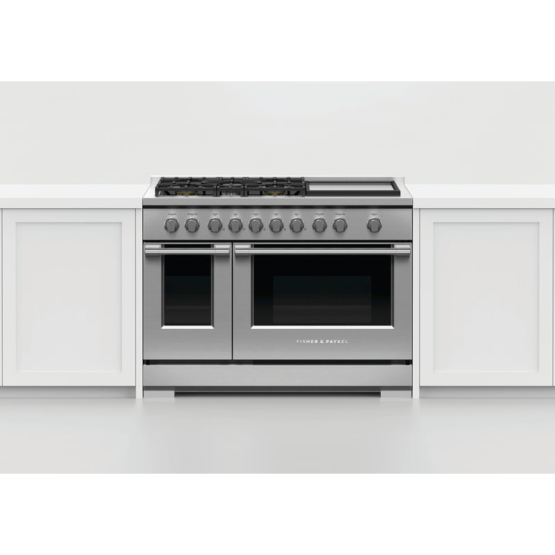 Fisher & Paykel 48-inch Freestanding Gas Range with Griddle RGV3-485GD-N IMAGE 3
