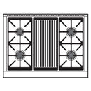 Wolf 36-inch Dual Fuel Range with Charbroiler DF36450C/S/P IMAGE 3