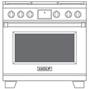 Wolf 36-inch Dual Fuel Range with Griddle DF36450G/S/P IMAGE 2