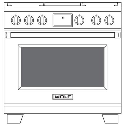 Wolf 36-inch Dual Fuel Range with Griddle DF36450G/S/P