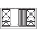 Wolf 48-inch Dual Fuel Range with Griddle and Charbroiler DF48450CG/S/P IMAGE 3