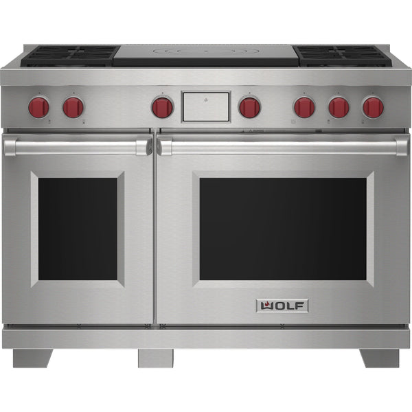 Wolf 48-inch Dual Fuel Range with French Top DF48450F/S/P
