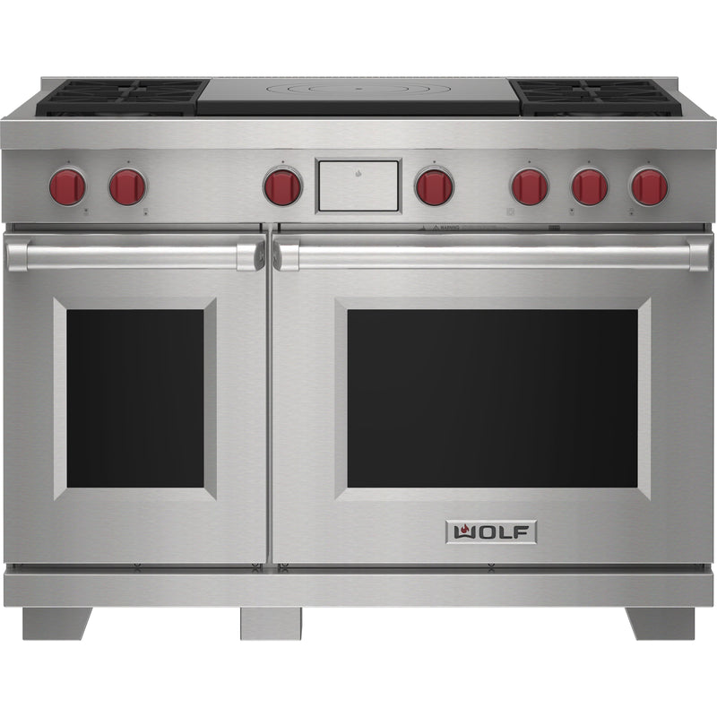 Wolf 48-inch Dual Fuel Range with French Top DF48450F/S/P/LP IMAGE 1