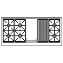 Wolf 60-inch Dual Fuel Range with Griddle and Charbroiler DF60650CG/S/P IMAGE 3