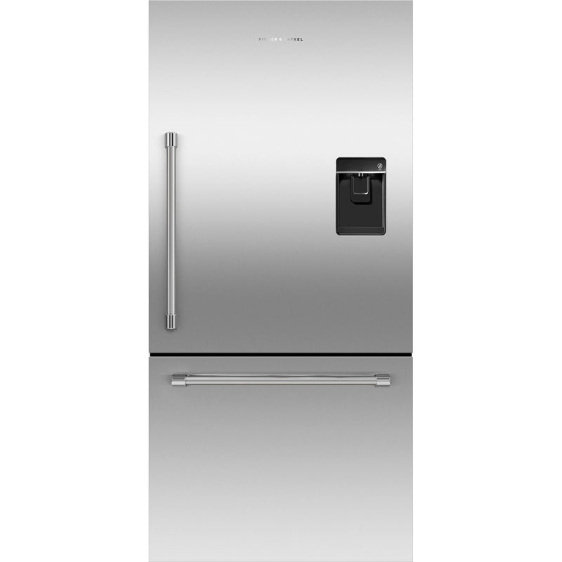 Fisher & Paykel 32-inch, 17.5 cu. ft. Bottom Freezer Refrigerator with Water Dispenser RF170WRKUX6 IMAGE 1