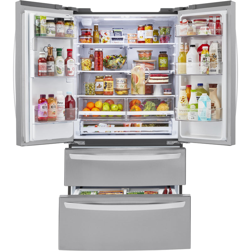 LG 36-inch, 27.8 cu. ft. French 4-Door Refrigerator with Ice and Water Dispenser LRMXS2806S IMAGE 3