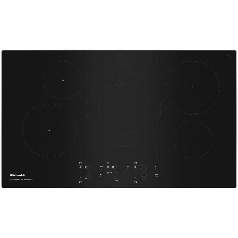 KitchenAid 36-inch Built-In Electric Induction Cooktop KCIG556JBL IMAGE 1