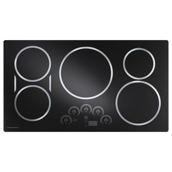 Monogram 36-inch Built-in Electric Induction Cooktop with Gourmet Guided Cooking ZHU36RDPBB IMAGE 1