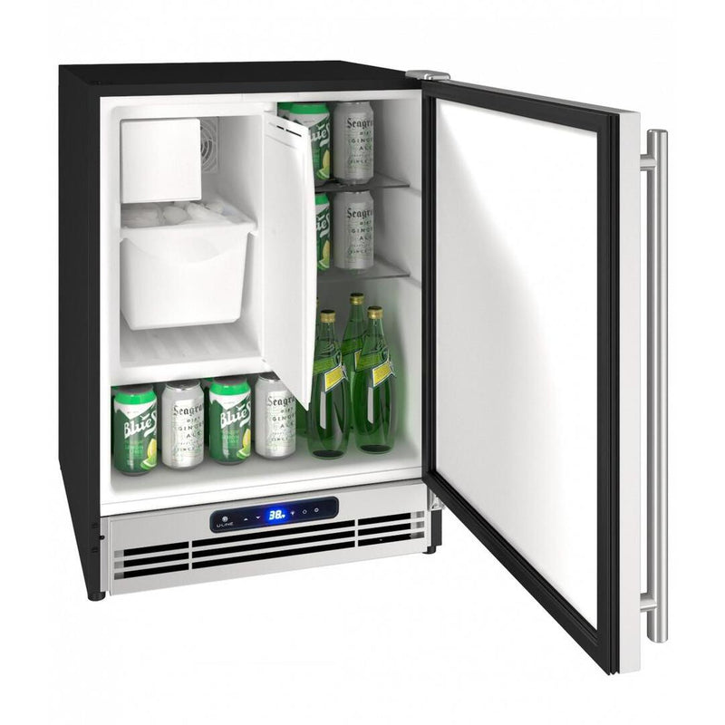 U-Line 21-inch, 2.1 cu.ft. Freestanding Compact Refrigerator with Ice Machine UARI121-SS01A IMAGE 2