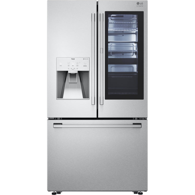 LG STUDIO 36-inch, 23.5 cu.ft. Freestanding French 3-Door Refrigerator with Wi-Fi Connect SRFVC2416S IMAGE 3