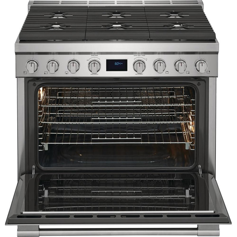 Frigidaire Professional 36-inch Freestanding Dual Fuel Range with Convection Technology PCFD3668AF IMAGE 10