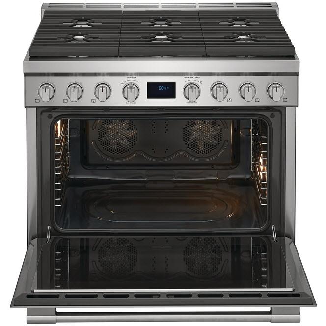 Frigidaire Professional 36-inch Freestanding Dual Fuel Range with Convection Technology PCFD3668AF IMAGE 4
