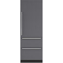 Sub-Zero 30-inch Built-in Bottom Freezer Refrigerator with Ice Maker DET3050CIID/R IMAGE 1