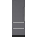 Sub-Zero 30-inch Built-in Bottom Freezer Refrigerator DET3050R/R IMAGE 1