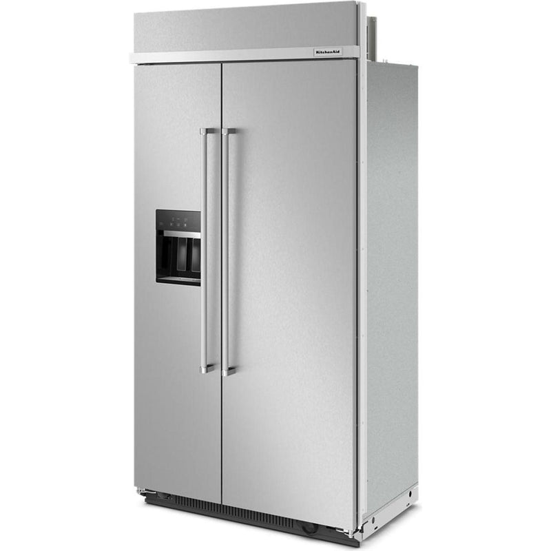 KitchenAid 42-inch, 25.1 cu. ft. Built-in Side-by-Side Refrigerator with External Water and Ice Dispensing System KBSD702MPS IMAGE 3