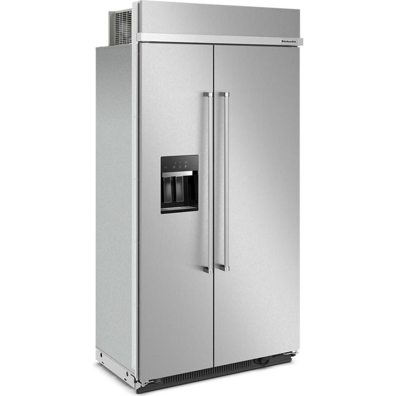 KitchenAid 42-inch, 25.1 cu. ft. Built-in Side-by-Side Refrigerator with External Water and Ice Dispensing System KBSD702MPS IMAGE 4