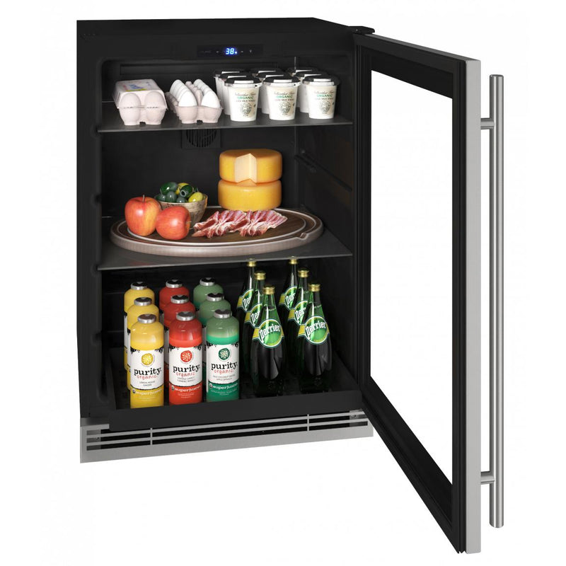 U-Line 24-inch Compact Refrigerator with BrightShield™ UHRE124-SG81A IMAGE 2