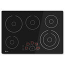 LG 30-inch Built-In Electric Cooktop with SmoothTouch™ Controls LCE3010SB IMAGE 1