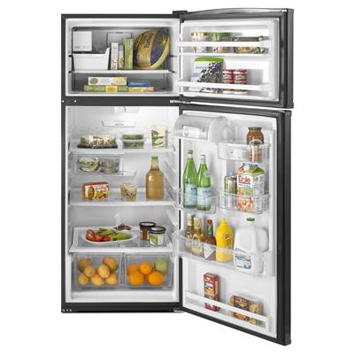 Whirlpool 28-inch, 17.5 cu. ft. Top Freezer Refrigerator with Ice and Water W8RXEGMWB IMAGE 2